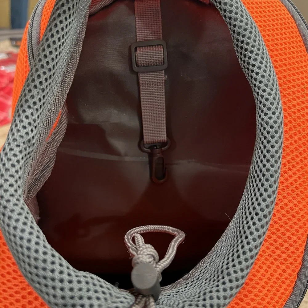 WOYYHO Dog Pet Carrier Backpack Mesh Breathable Head-Out-Orange Large Read